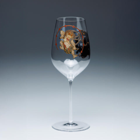 Maki-e Wine Glass / Wind God and Thunder God (Fūjin Raijin)