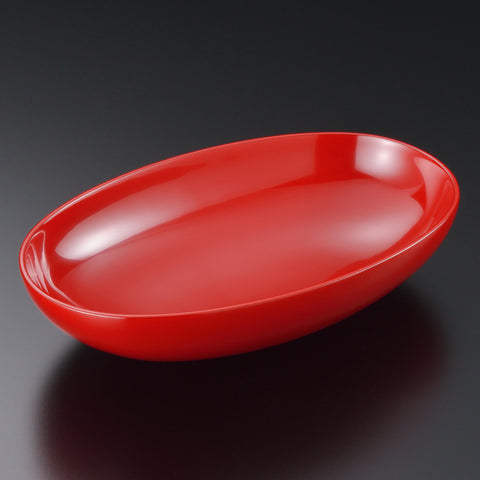 iro ovall Plate / Honshu (deep vermilion)