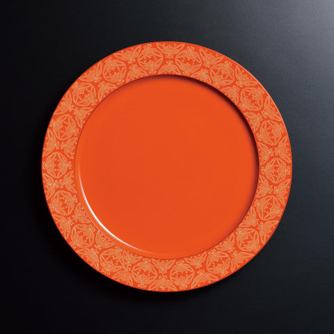 Round Plate / Floral Butterfly Crest (Kachō-mon)