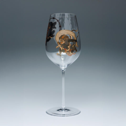 Maki-e Wine Glass / Wind God and Thunder God (Fūjin Raijin)