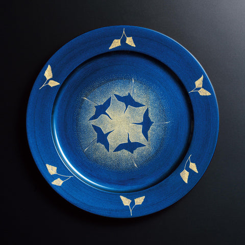Round Plate / Pine and Crane