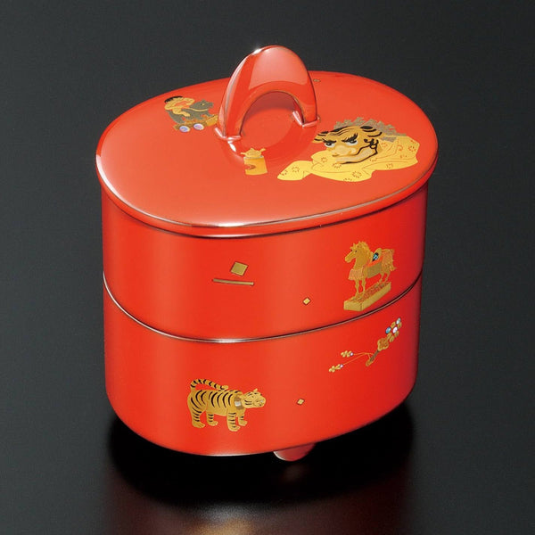 小塔の器　玩具蒔絵