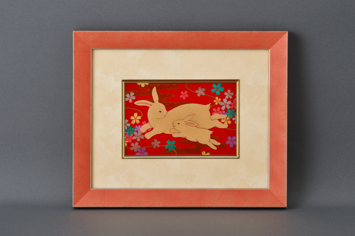 漆額「花兎」