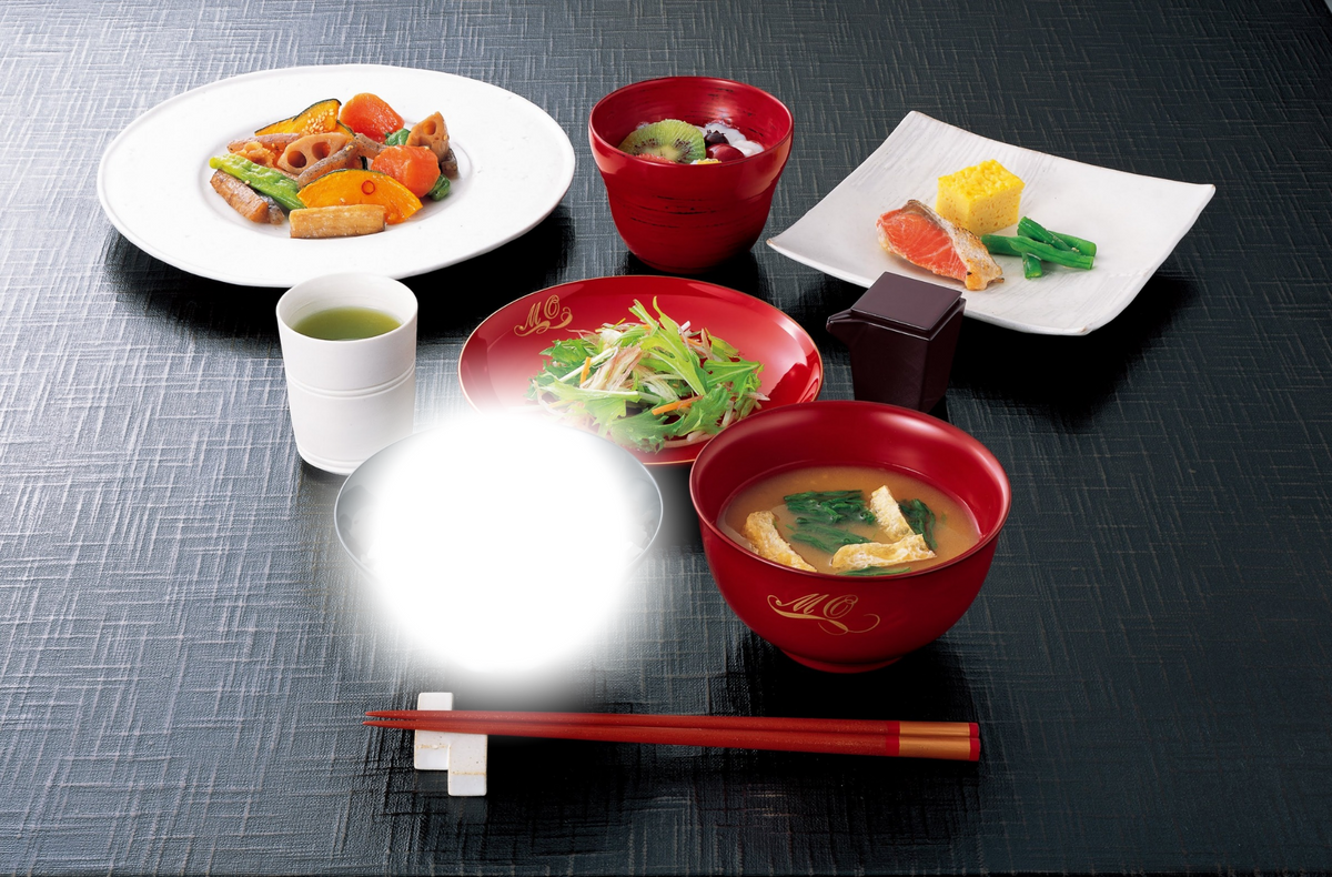 朝食シーン