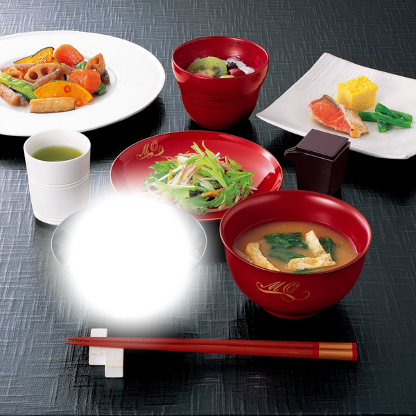 朝食シーン