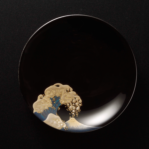 福皿　神奈川沖浪裏