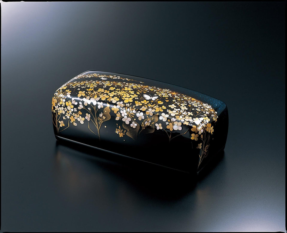 菜の花螺鈿蒔絵飾箱「君を連れてゆく」