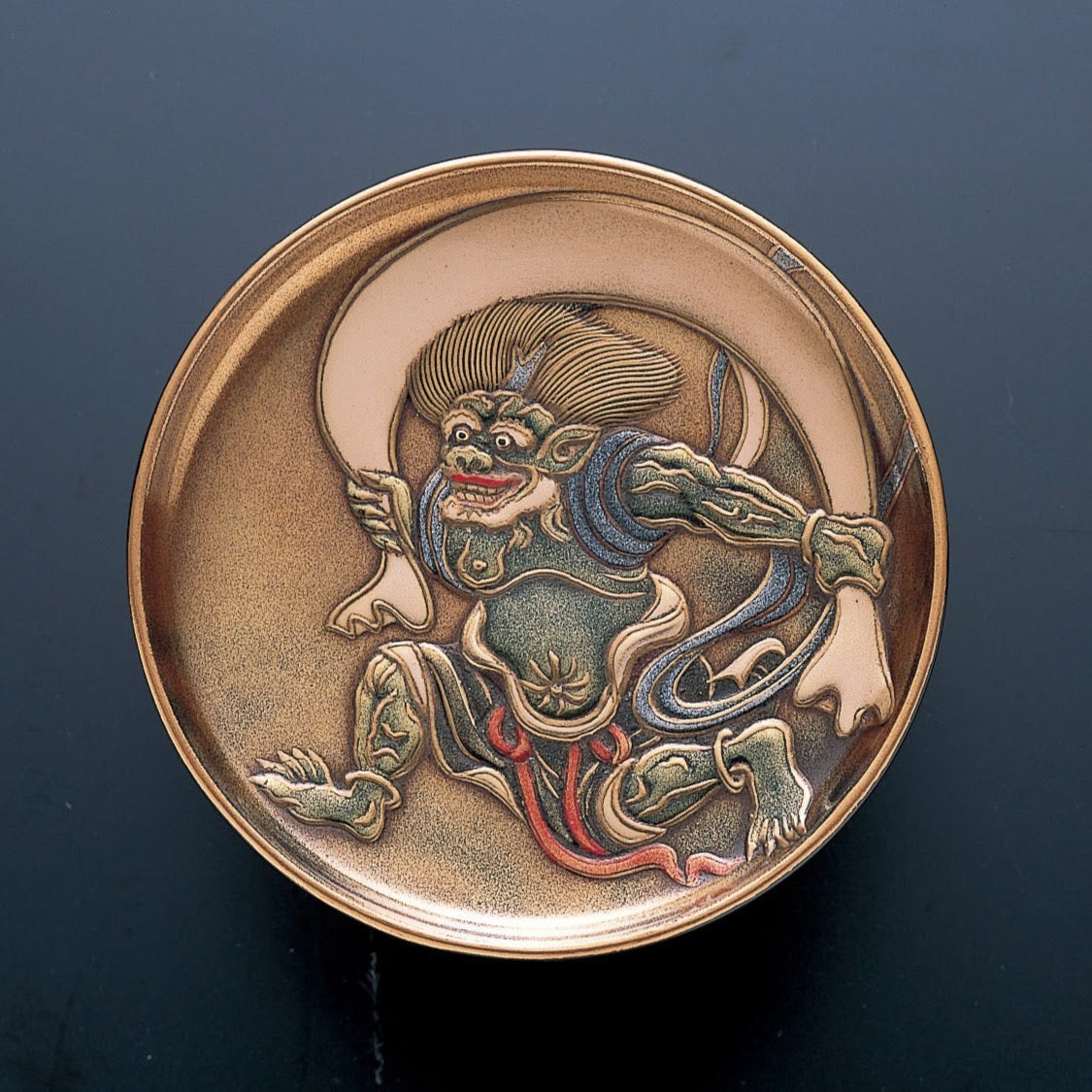 豆皿　風神