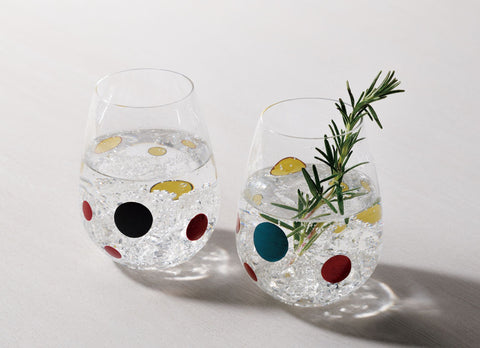 蒔絵ディナーグラス / 泡【本朱×黒】